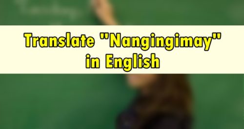 Nangingimay in English