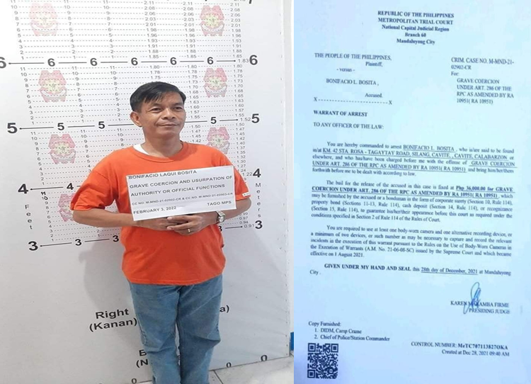 Former HGP Leader Col. Bonifacio Bosita Arrested Due to Tsinelas Case