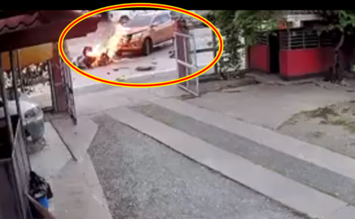 Fast-Driving Motorcycle Rider