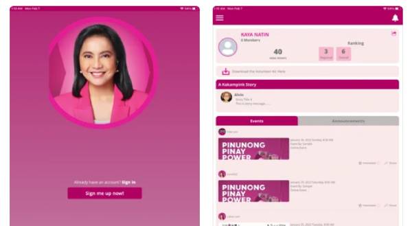 Kakampinks Robredo's App