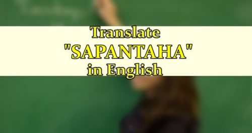 sapantaha in English