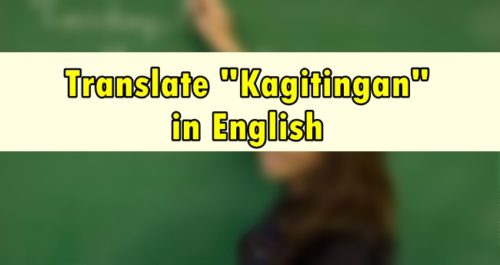 Kagitingan in English