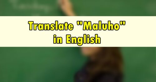 Maluho in English