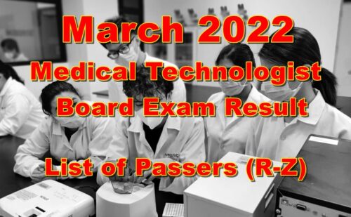 MedTech Board Exam Result
