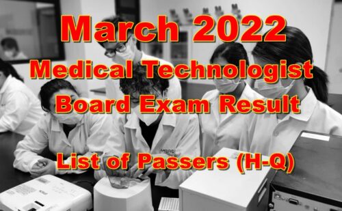 MedTech Board Exam Result 2022