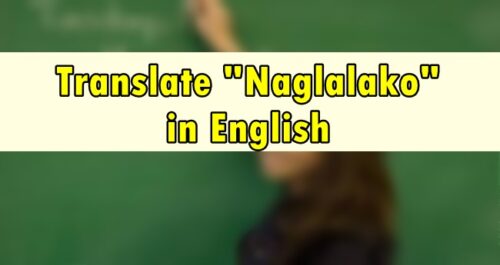 Naglalako in English