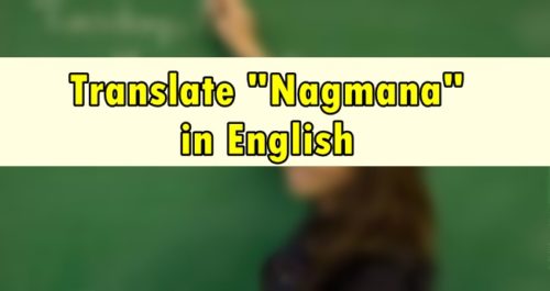 Nagmana in English