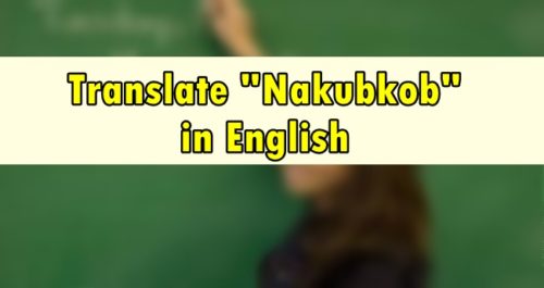 Nakubkob in English