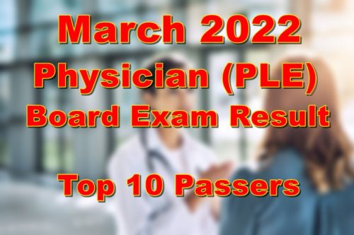 Physician Board Exam Result