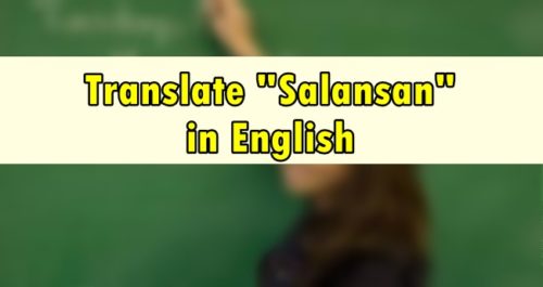 Salansan in English