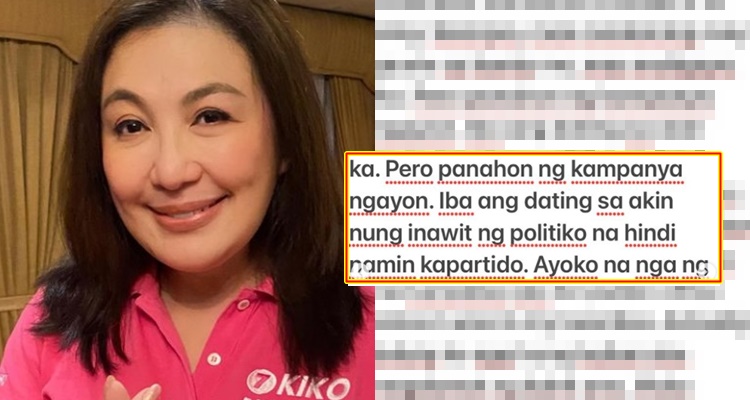 Sharon Cuneta Apologizes Over Reaction When Panelo Used Her Song