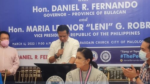 bulacan governor dan fernando vp leni robredo