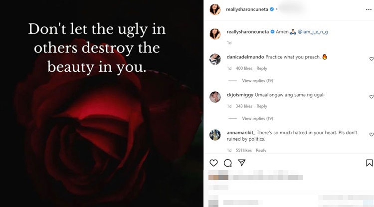 sharon cuneta post