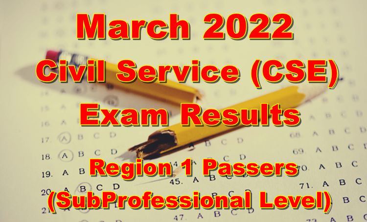 civil-service-exam-result-march-2022-region-1-passers