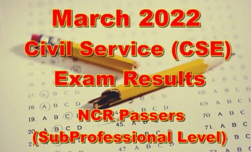 Civil Service Exam Result