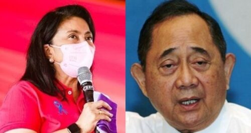 Ex-House Speaker Jose De Venecia, Vice President Leni Robredo