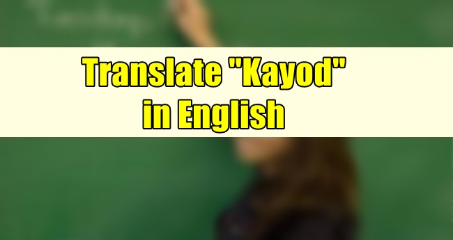 Kayod in English
