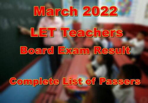 LET Board Exam Result