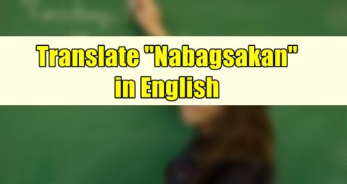 Nabagsakan in English
