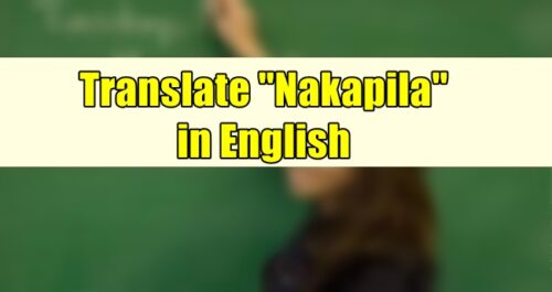 Nakapila in English