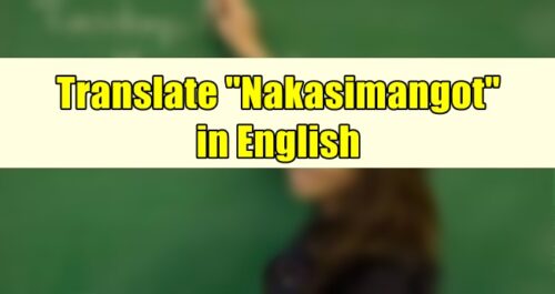 Nakasimangot in English
