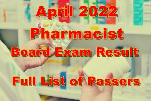 Pharmacist Board Exam Result