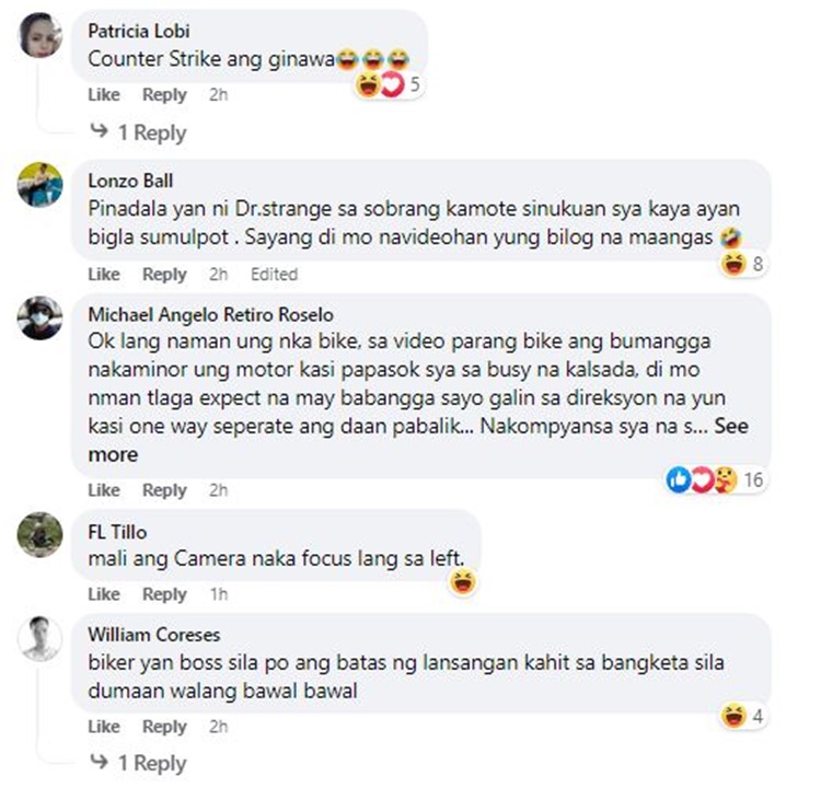 Counterflowing Cyclist