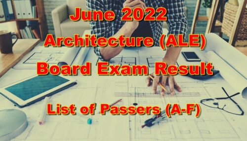 Architect Board Exam Result