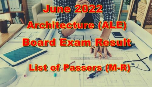 Architect Board Exam Result