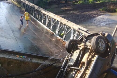 Car Falls Bridge in Iligan