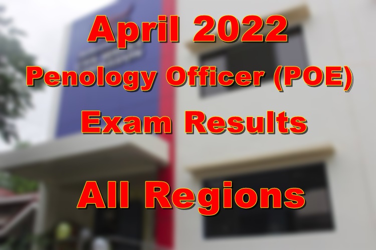 POE RESULTS 2022 – Penology Officer Exam Result April 2022 (All Regions)