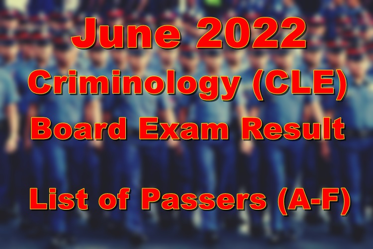 Criminology Board Exam Result