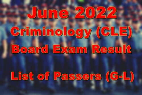 Criminology Board Exam Result