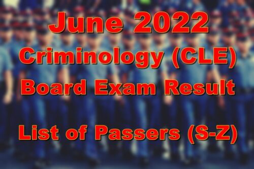 Criminology Board Exam Result