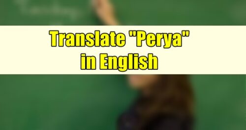 Perya in English
