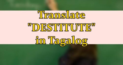 destitute