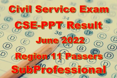 Civil Service Exam Result