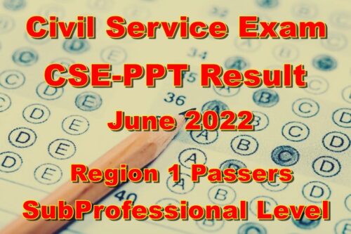 Civil Service Exam Result