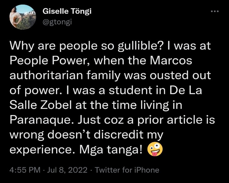 G Tongi tweet