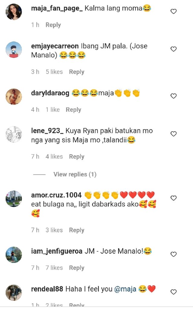 JM De Guzman Maja Salvador comments 