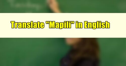 Mapili in English