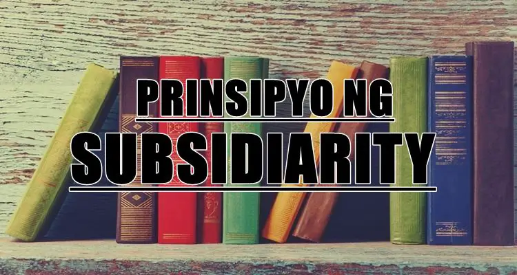 Prinsipyo Ng Subsidiarity