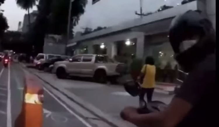 LTO Revokes License of Rider in Viral Video Nearly Hitting Cyclist