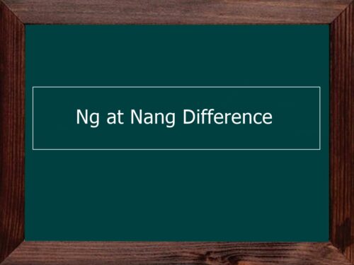 Ng at Nang Difference