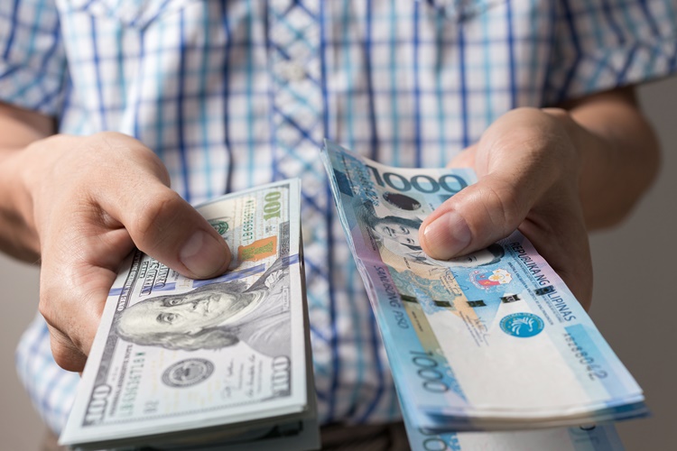 Dollar to philippine peso deals exchange rate today