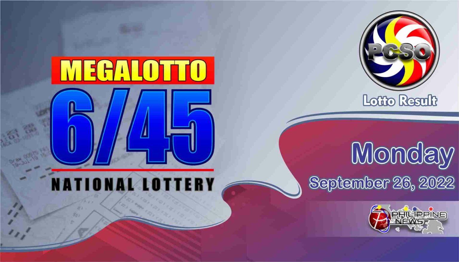 6/45 LOTTO RESULT Today, Monday, September 26, 2022 - Official PCSO ...