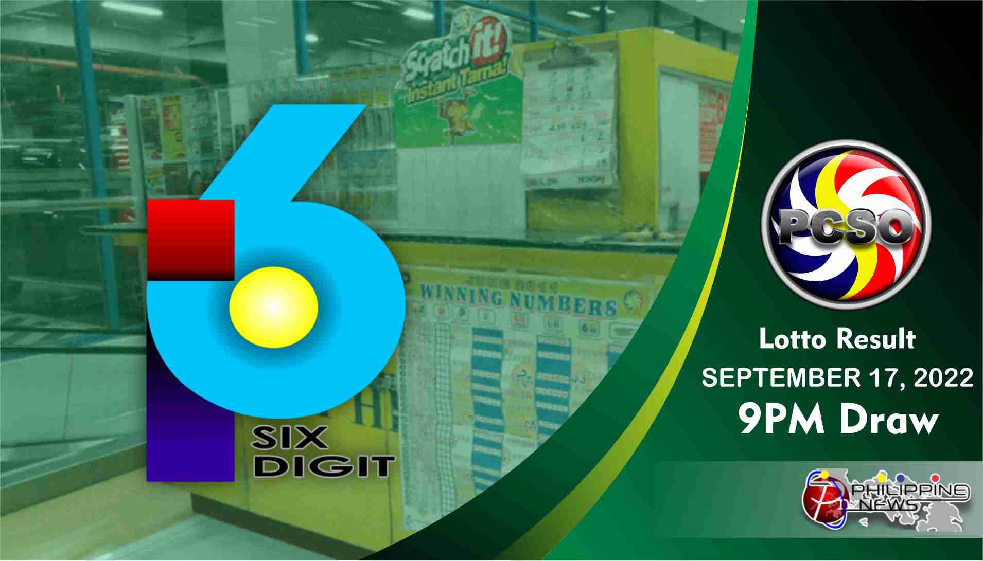 6D LOTTO RESULT Today, Saturday, September 17, 2022 Official PCSO