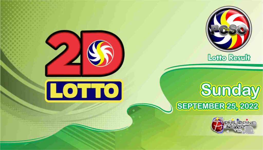 2D LOTTO RESULT Today, Sunday, September 25, 2022 - Official PCSO Lotto ...