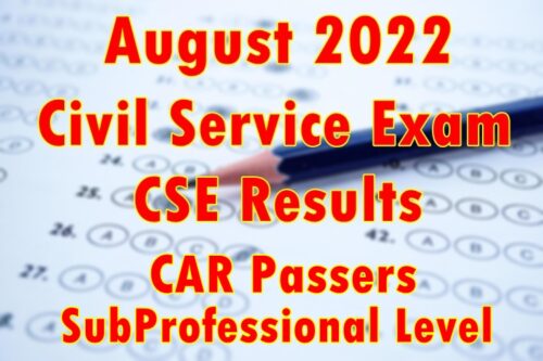 Civil Service Exam Result