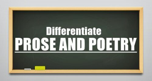 Differentiate Prose and Poetry